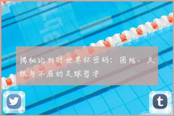 揭秘比利时世界杯密码：团结、天赋与不屈的足球哲学